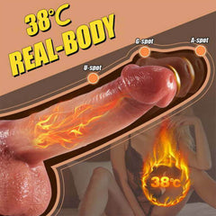 8.86 Inch 9 Vibrating 3 Telescopic 3 Swing Remote Control Heating Realistic Dildos