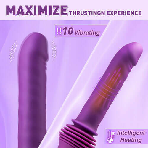 11.81 Inch 145° Adjustable Base Heating Thrusting Vibrating Dildo Machine