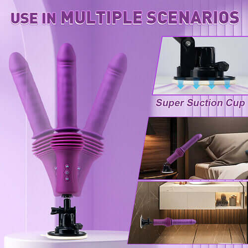 11.81 Inch 145° Adjustable Base Heating Thrusting Vibrating Dildo Machine