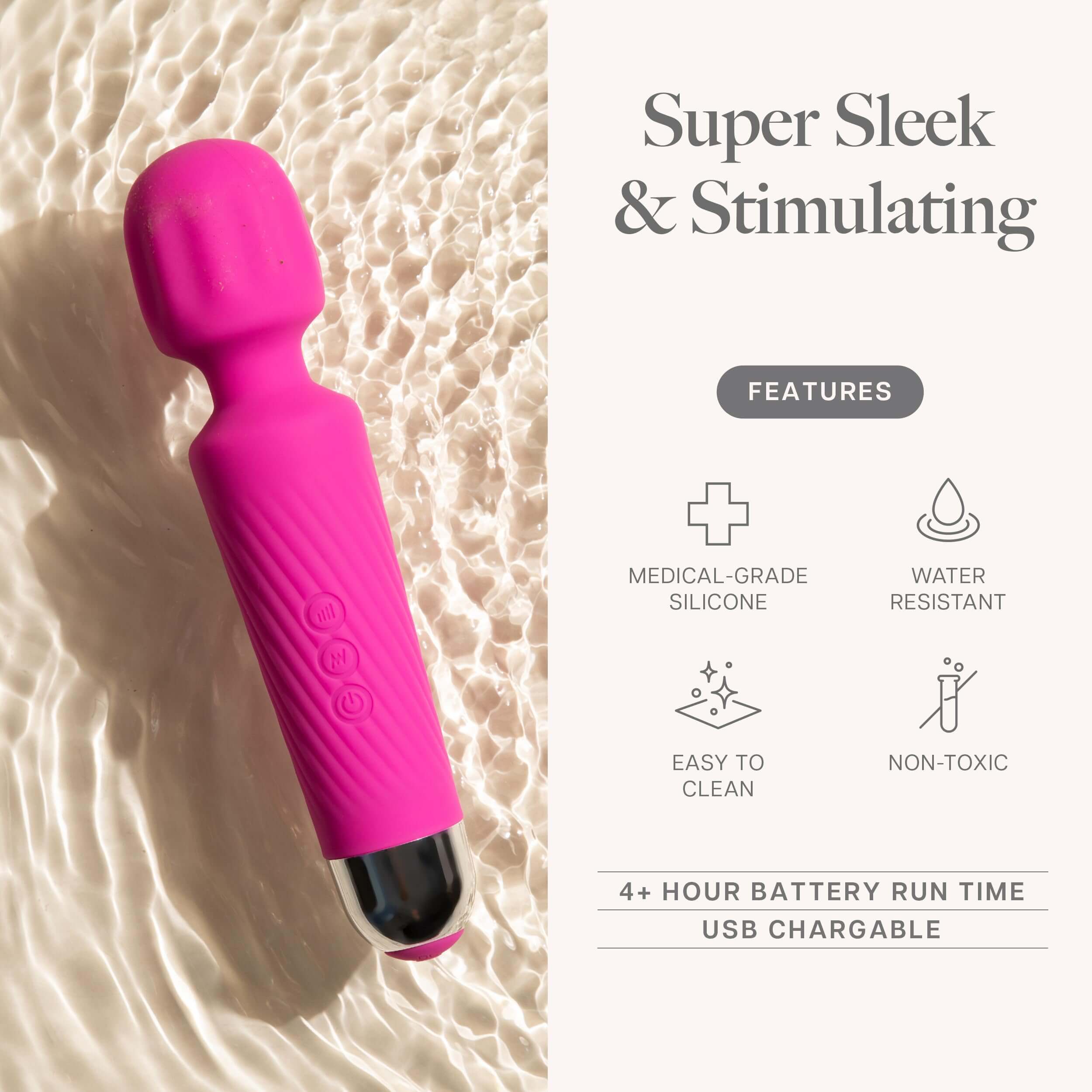 Multi-Color 20 Patterns 8 Speeds Clitoral Wand Vibrator