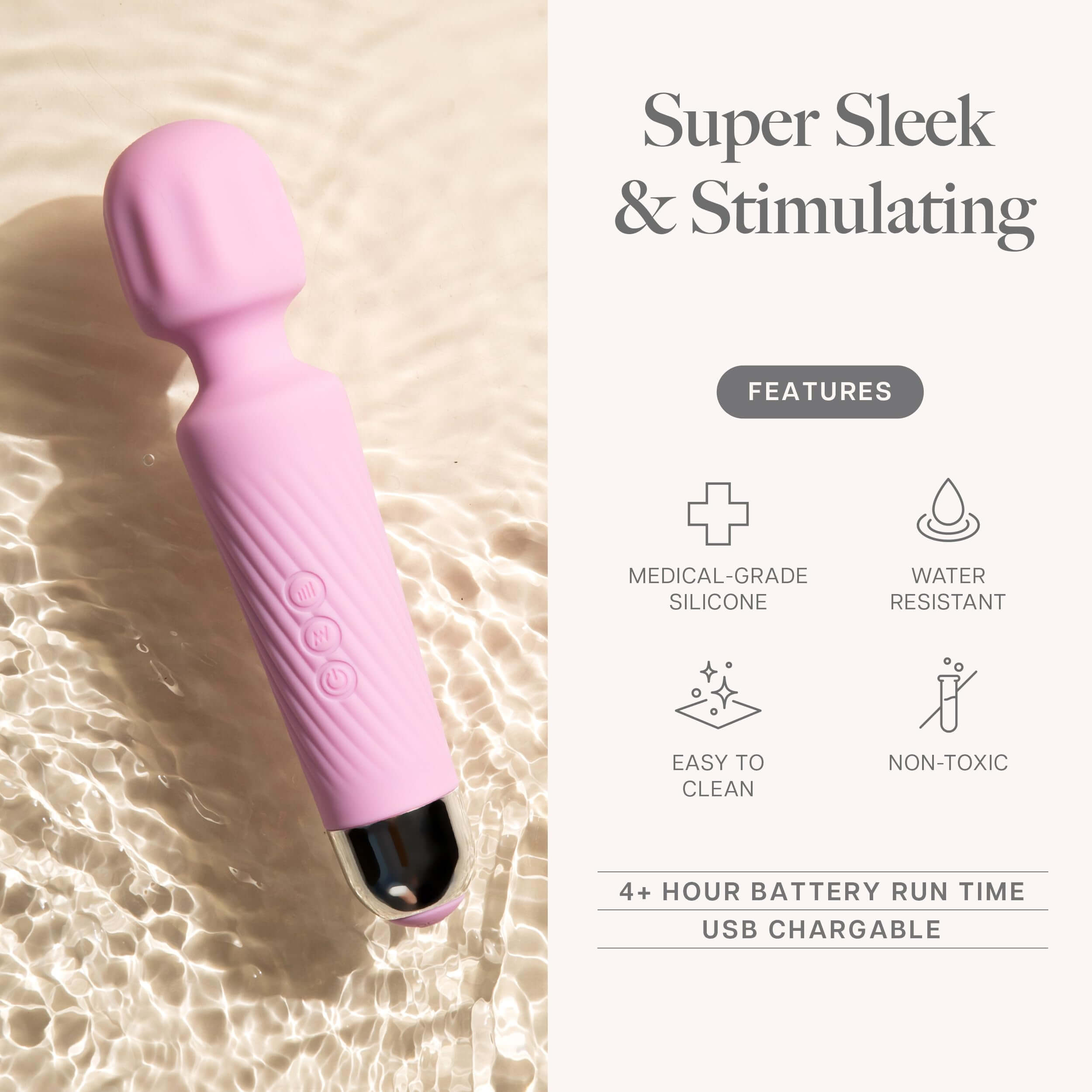 Multi-Color 20 Patterns 8 Speeds Clitoral Wand Vibrator