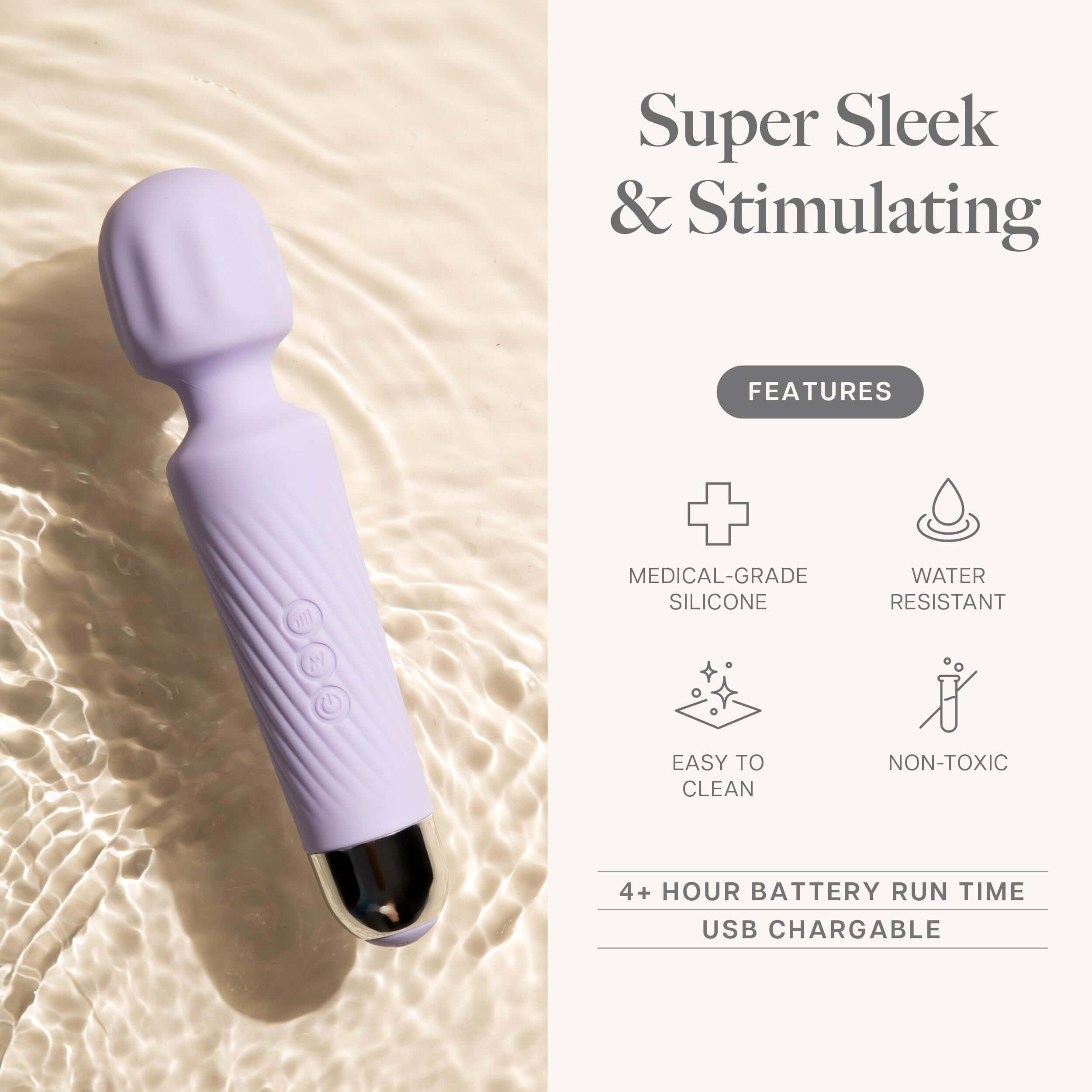 Multi-Color 20 Patterns 8 Speeds Clitoral Wand Vibrator