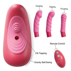 3 in 1 Thrusting Vibrating Tapping Dildo Machine Sex Toy With Remote Control