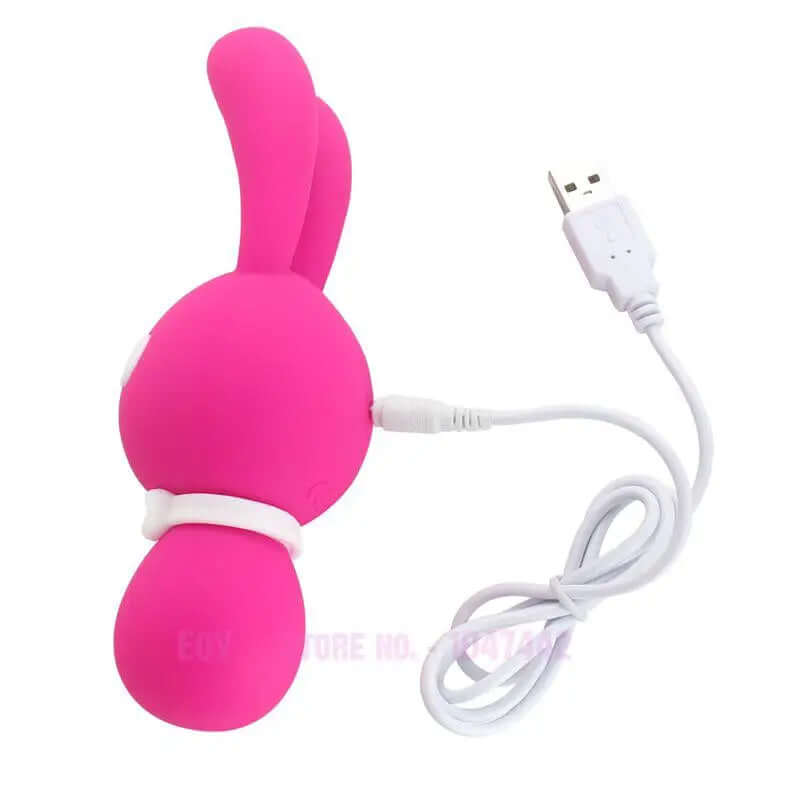 Bunny Vibrator Nipple Clamps Estimulador Clitoris Vibrator