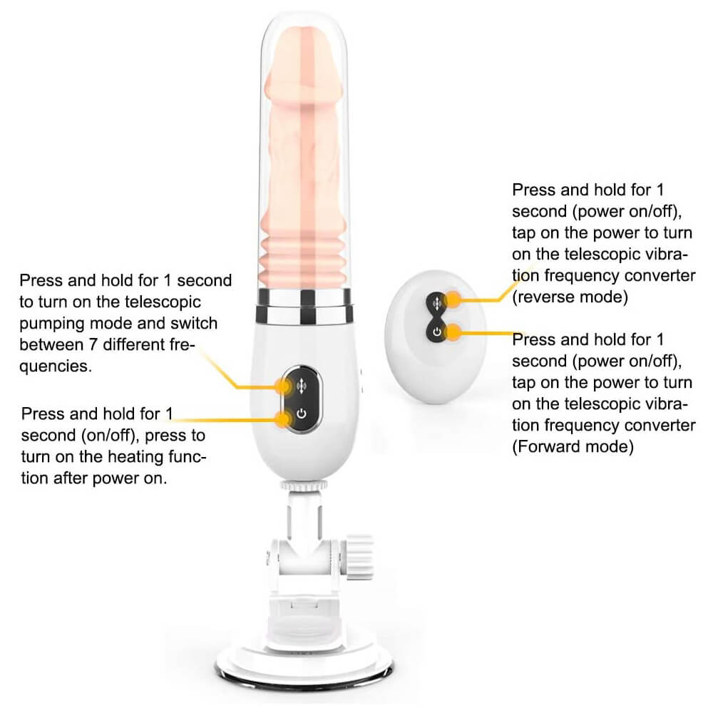 167° Rotation & Thrusting Realistic Dildo Machine With Remote Control