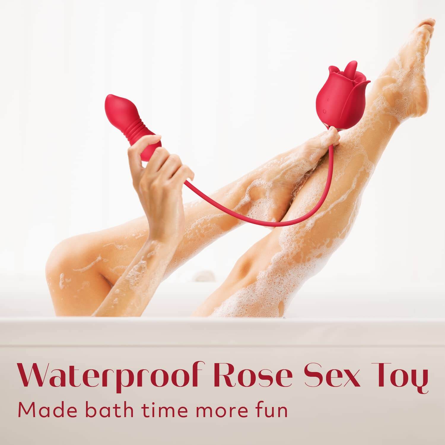 4 In 1 Adult Sex Toy 9 Tongue Licking Vibrating Thrusting Rose Toy Dildo Vibrator