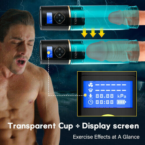 Automatic 6 Sucking Water Massager Vacuum Penis Pump With LCD Display