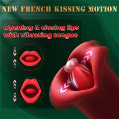 3 In 1 Rose Muncher 10 Vibrating 10 French Kissing G-Spot Clitoral Vibrator