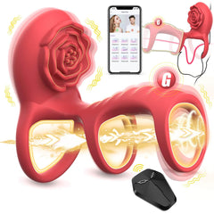 9 Vibrating Cock Ring Remote Control Clitoral G-Spot Penis Ring