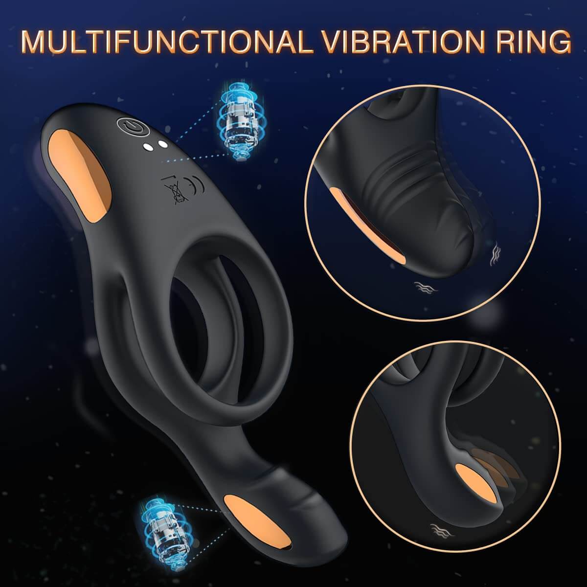 3 In 1 Cock Ring 10 Vibrating Clitoral Penis Ring