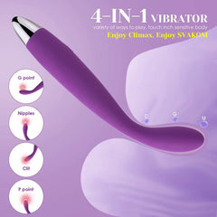 4 in 1 One Click Climax Nipple Clitoral G-Spot  Finger Vibrator