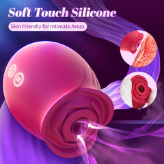 Upgraded 5 Sucking 5 Vibrating Clitoral Nipple Vibrator Rose Toy