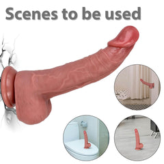 9.05 Inch Safety Material Realistic Dildo Sex Toy For Clitoral Vagina and Anal Stimulation