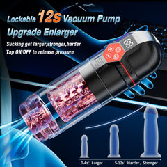 Male Masturbator Penis Pump with Vacuum, Thrusting, Rotating, Vibrating & Sucking Adult Sex Toy For Men