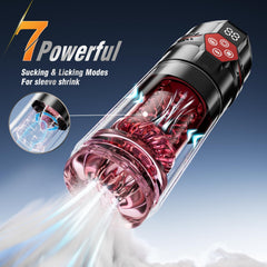 Male Masturbator Penis Pump with Vacuum, Thrusting, Rotating, Vibrating & Sucking Adult Sex Toy For Men